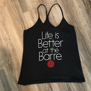 Pure Barre “Life Is Better at The Barre” Flowy Logo Tank Top | Black | Size M
